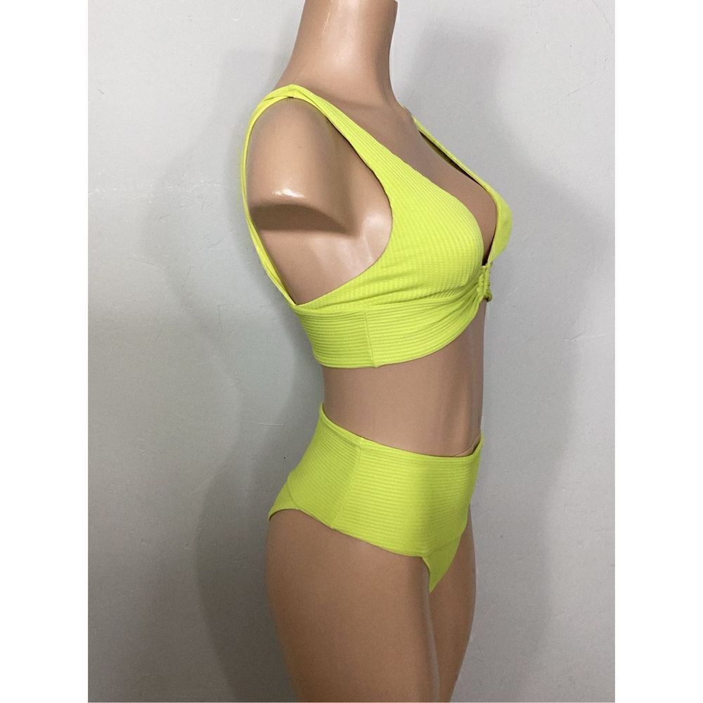 New L*SPACE apple green high waisted bikini set. Retails $209. Small - Picture 5 of 11